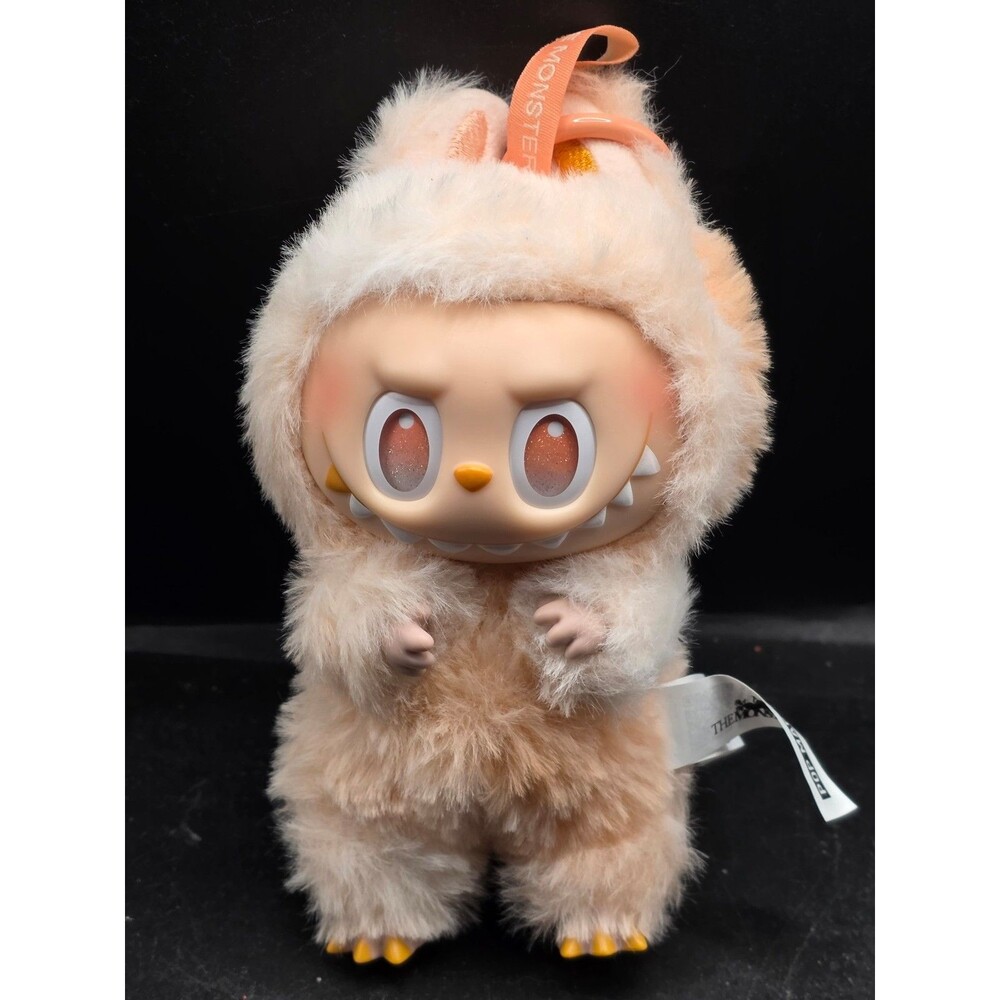 Authentic POP MART THE MONSTERS Labubu Peach Plush Keychain